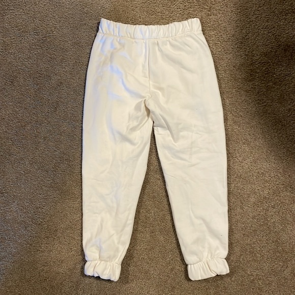 White High Waisted Joggers - Picture 3 of 5